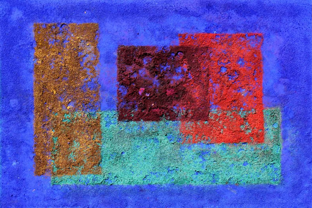 Flächen auf Blau   (54 x 79)
